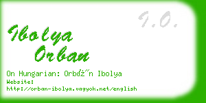 ibolya orban business card